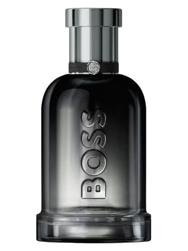 Hugo Boss Boss Bottled Beyond perfume bottle – blurred decorative background