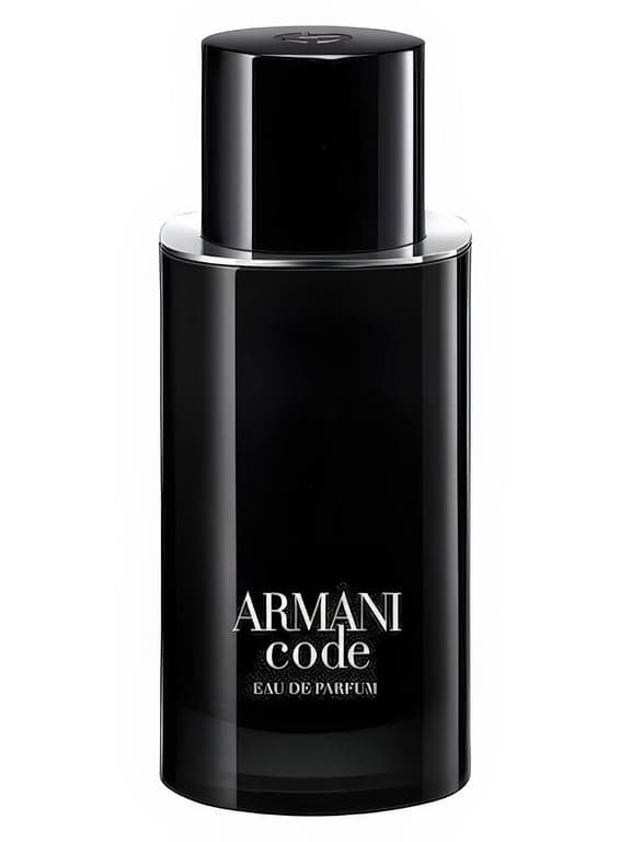 Giorgio Armani Armani Code Eau de Parfum (2024) perfume bottle – blurred decorative background
