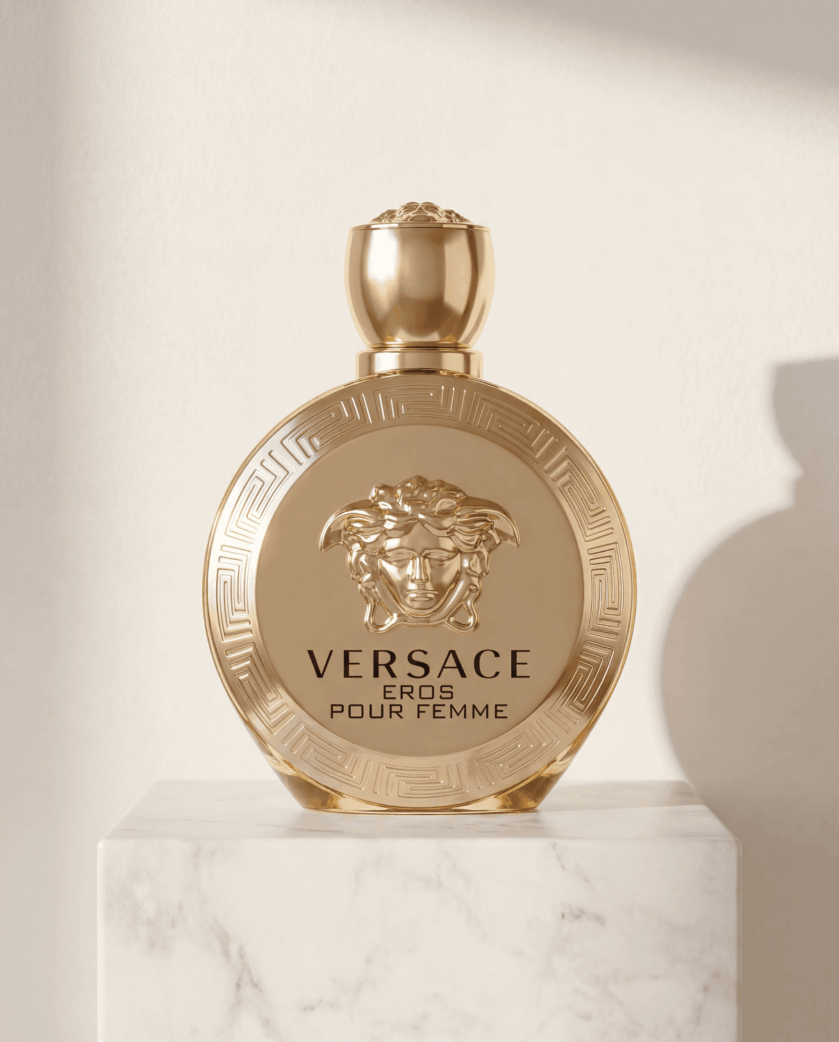 Eros Pour Femme by Versace - Marble Product Shot January 2026 Fragrance