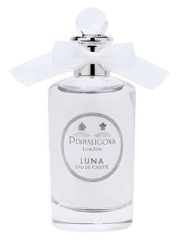 Penhaligon's Luna perfume bottle – blurred decorative background