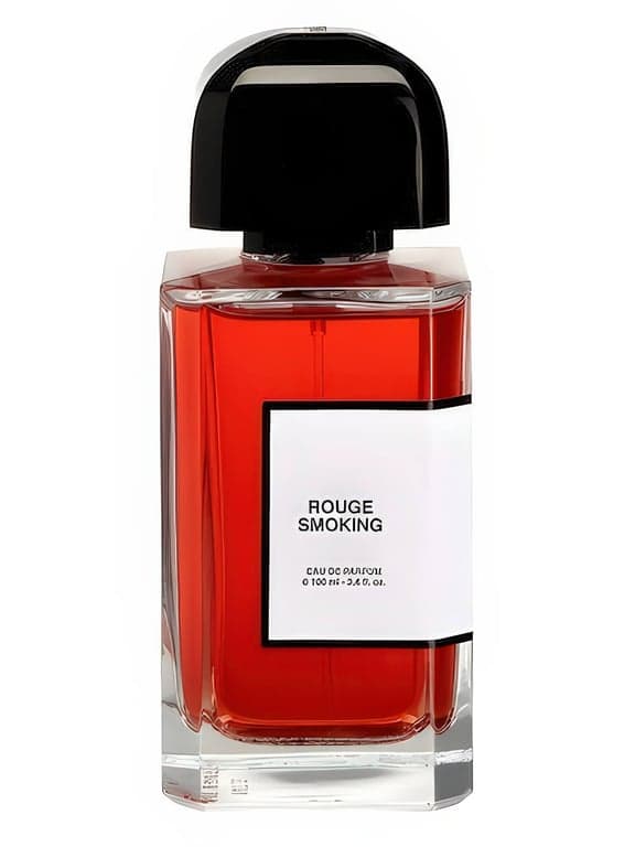 BDK Parfums Rouge Smoking perfume bottle – blurred decorative background
