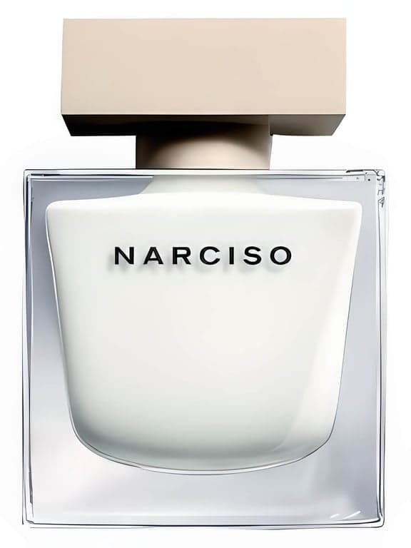 Narciso Rodriguez Narciso perfume bottle – blurred decorative background