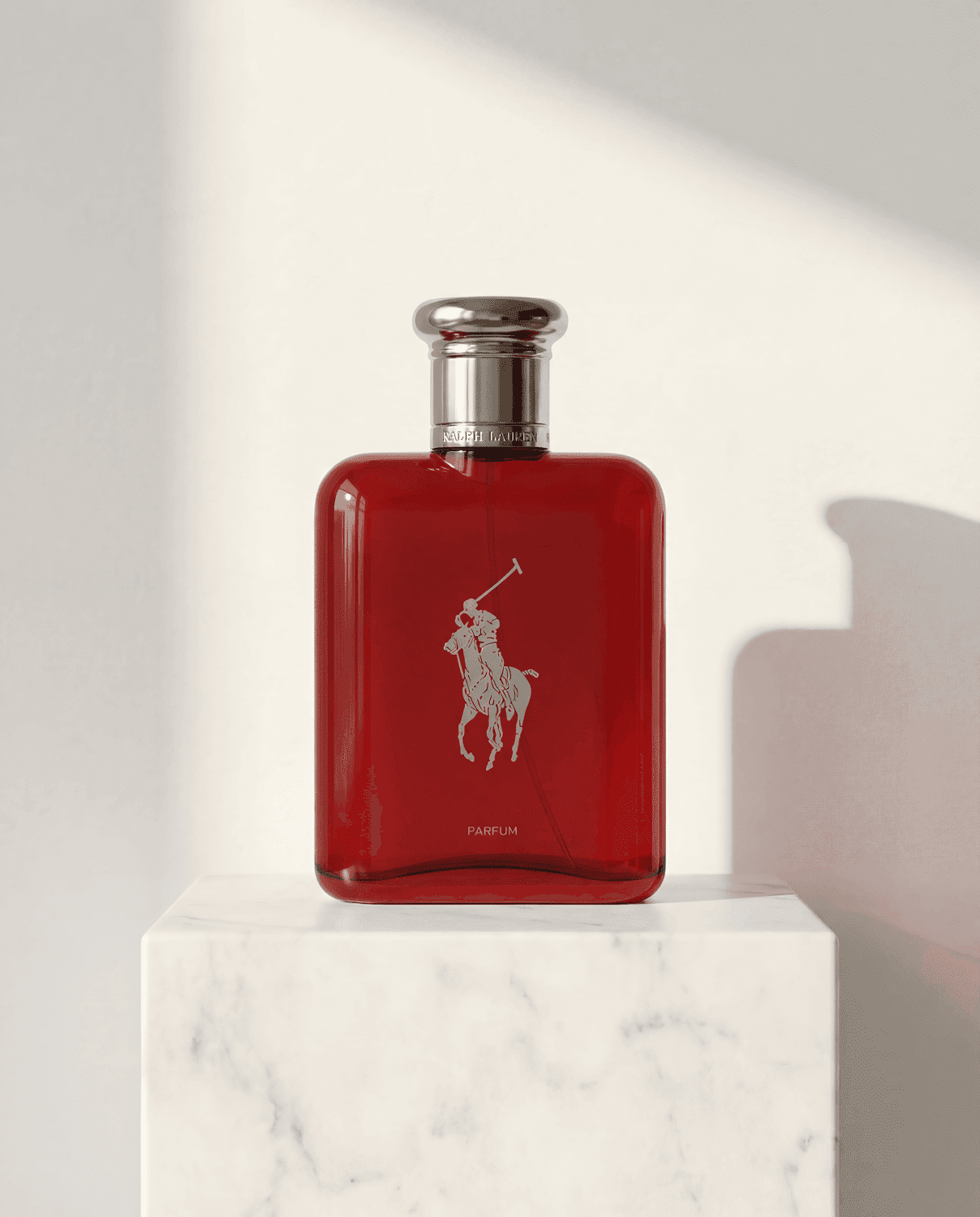 Polo Red Parfum by Ralph Lauren - Marble Product Shot January 2026 Fragrance