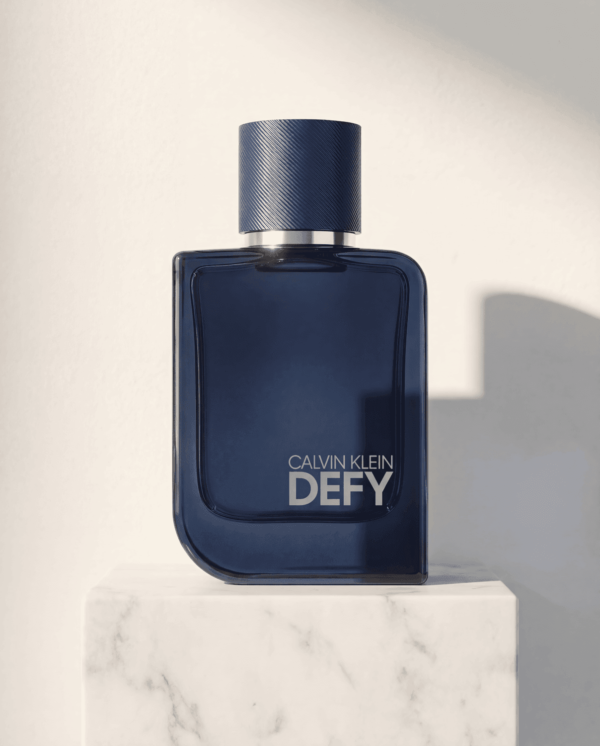 Defy Parfum by Calvin Klein - Marble Product Shot January 2026 Fragrance
