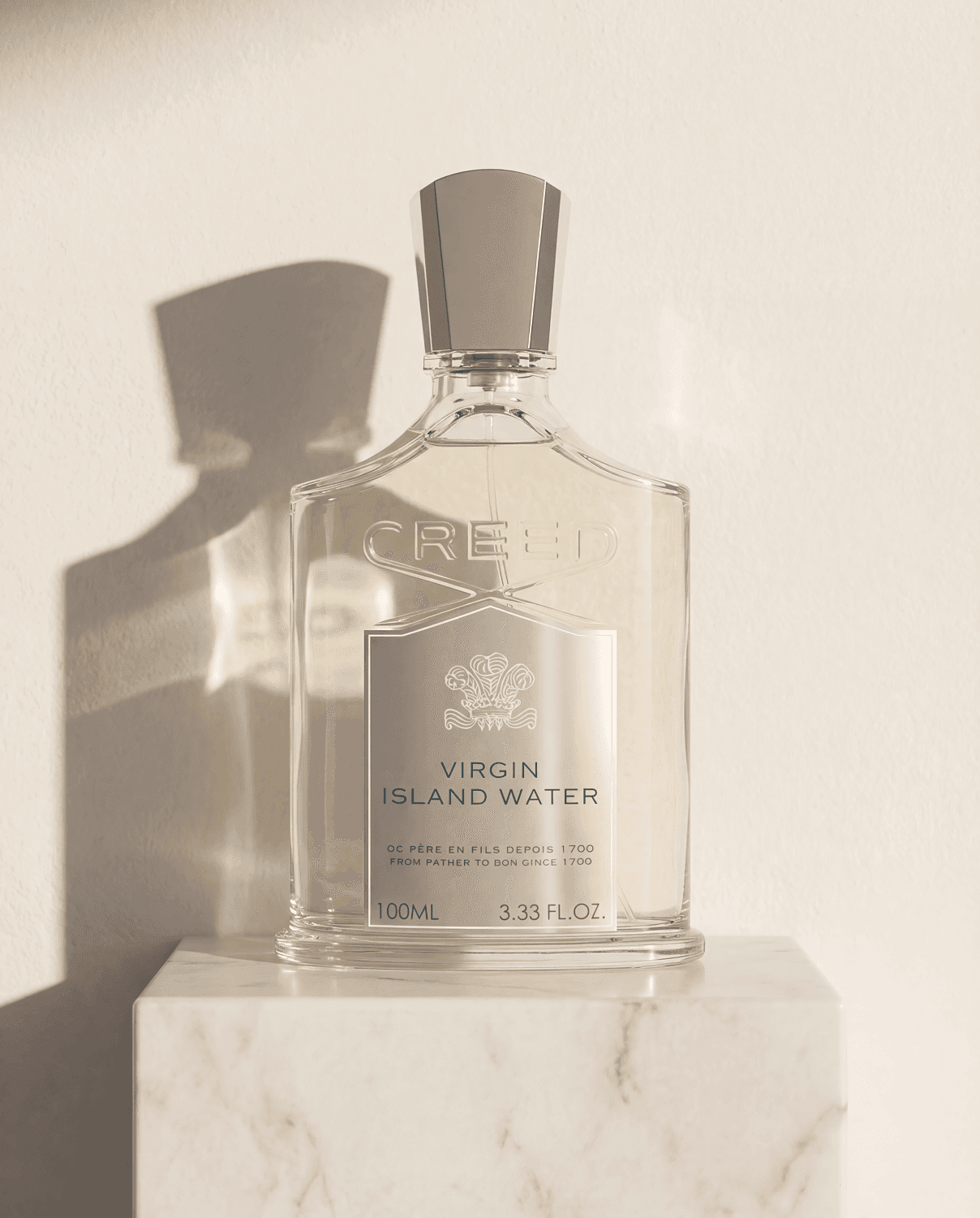 Virgin Island Water by Creed - Marble Product Shot January 2026 Fragrance