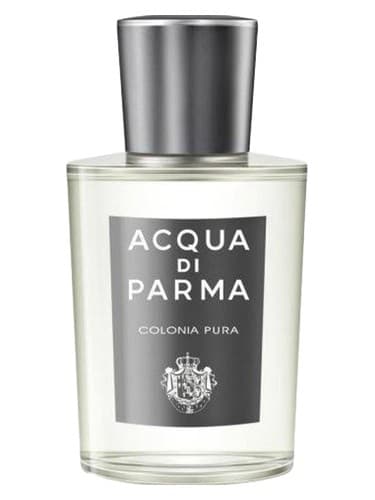 Acqua di Parma Colonia Pura perfume bottle – blurred decorative background