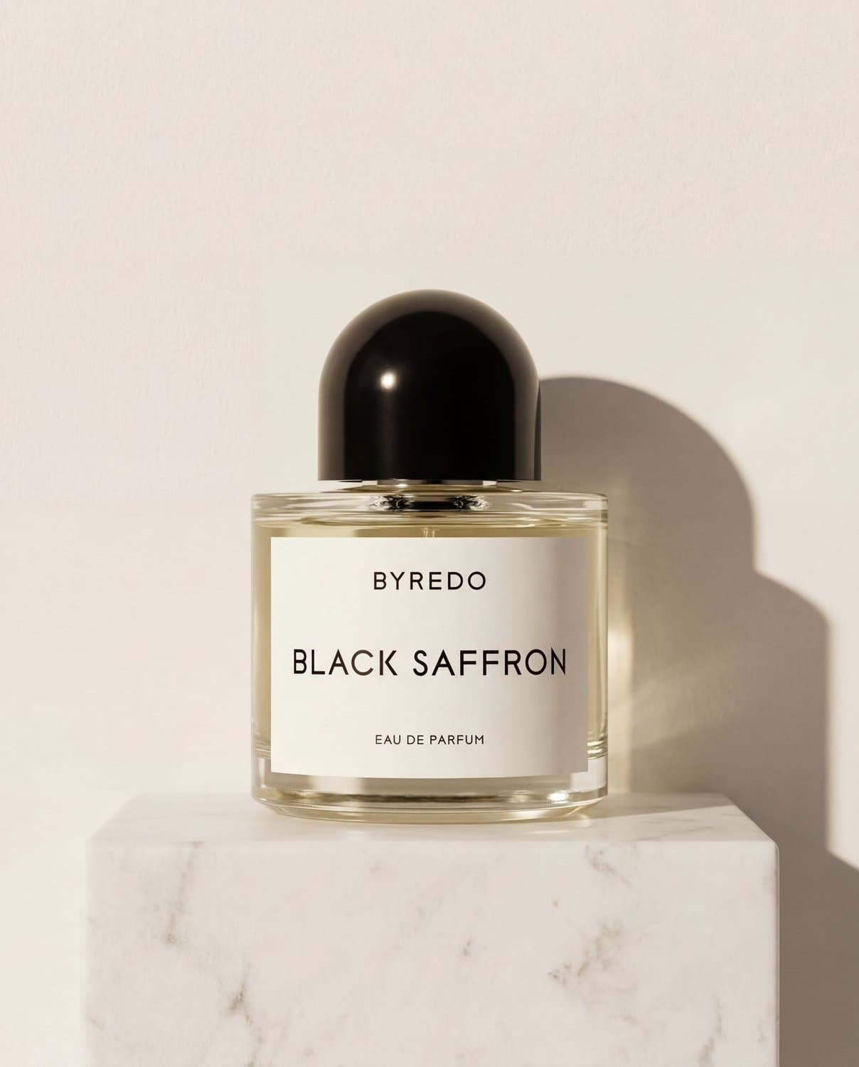 Black Saffron by Byredo - Marble Product Shot January 2026 Fragrance