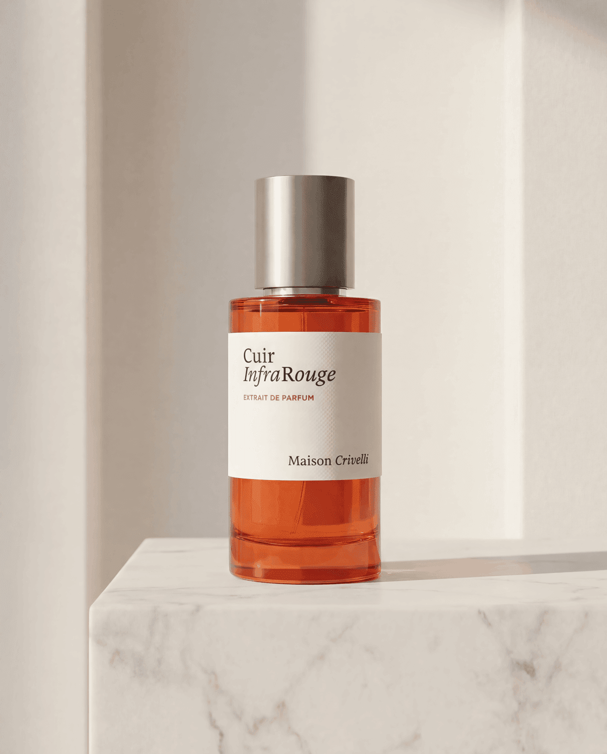 Cuir Infrarouge by Maison Crivelli - Marble Product Shot January 2026 Fragrance