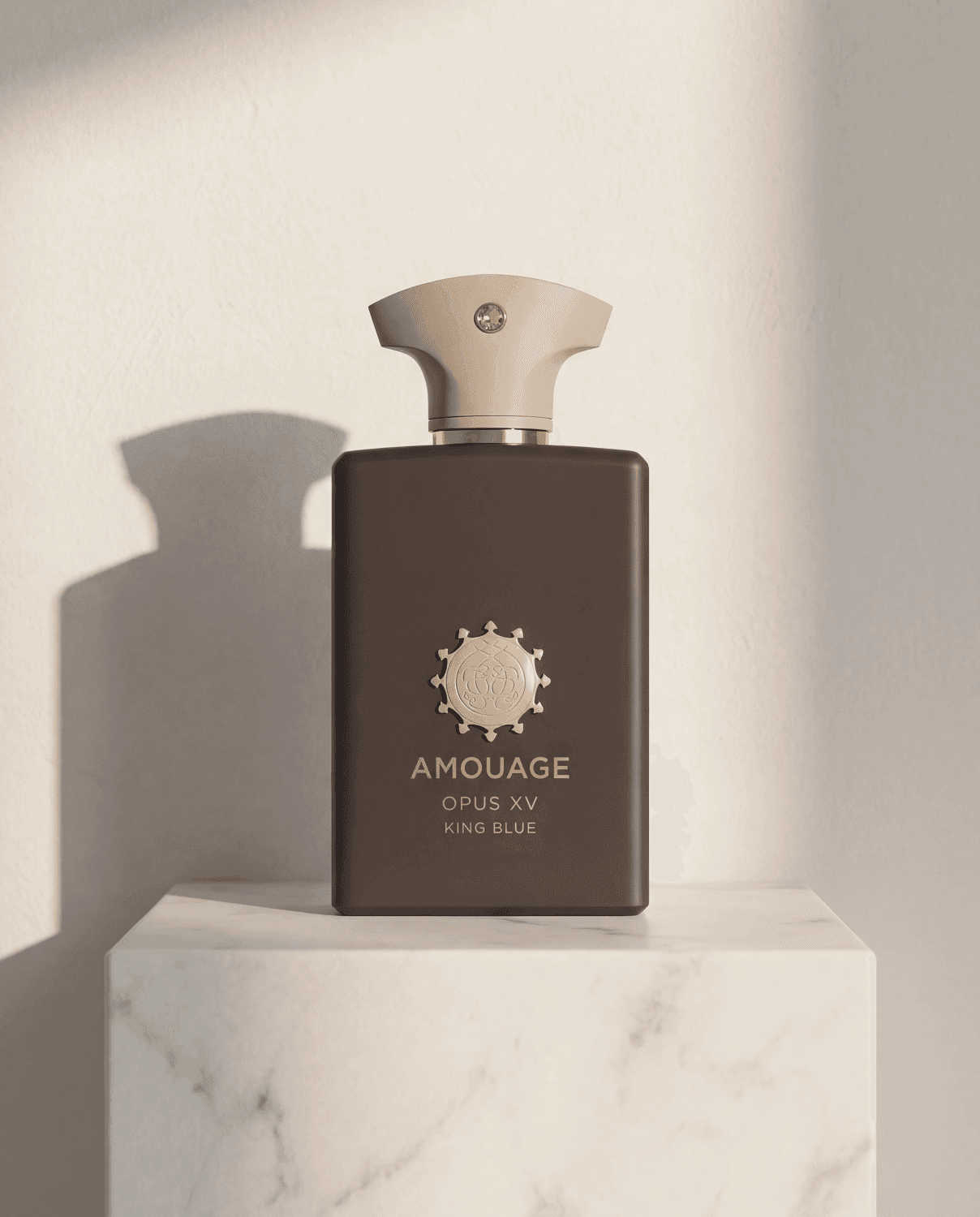 Opus XV – King Blue by Amouage - Marble Product Shot January 2026 Fragrance