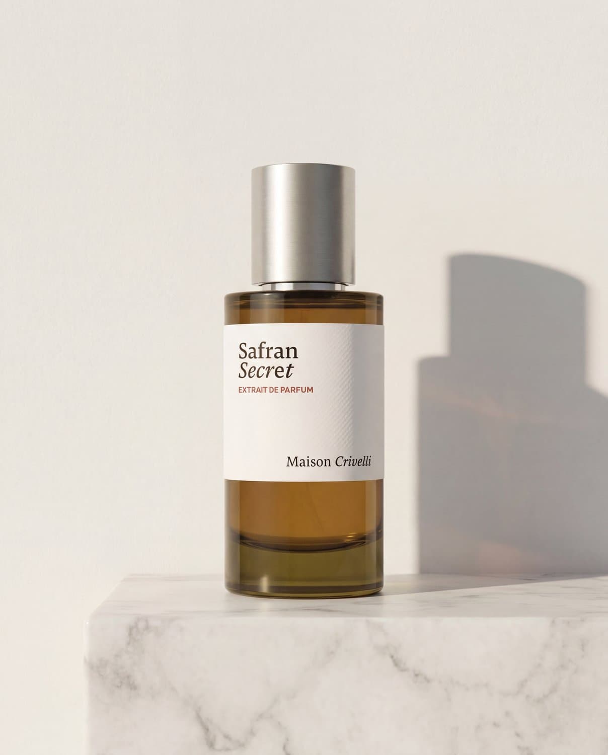 Safran Secret by Maison Crivelli - Marble Product Shot January 2026 Fragrance