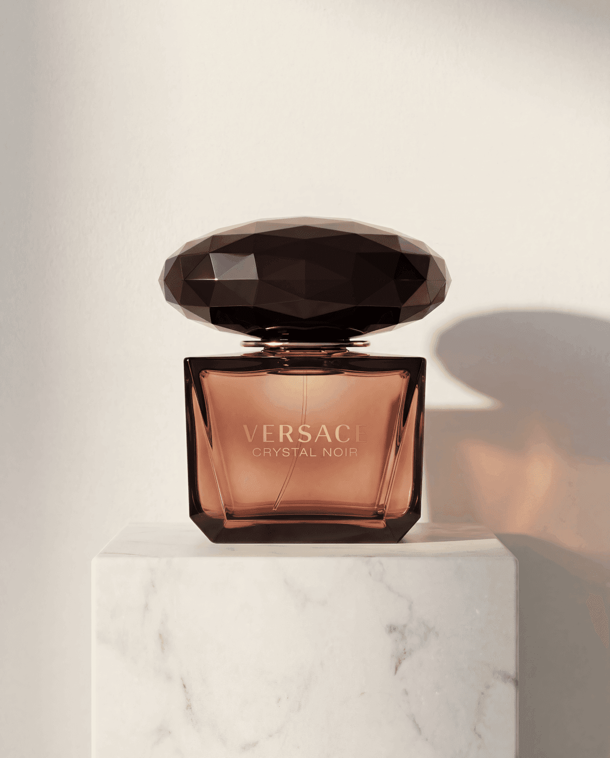 Crystal Noir Parfum by Versace - Marble Product Shot January 2026 Fragrance