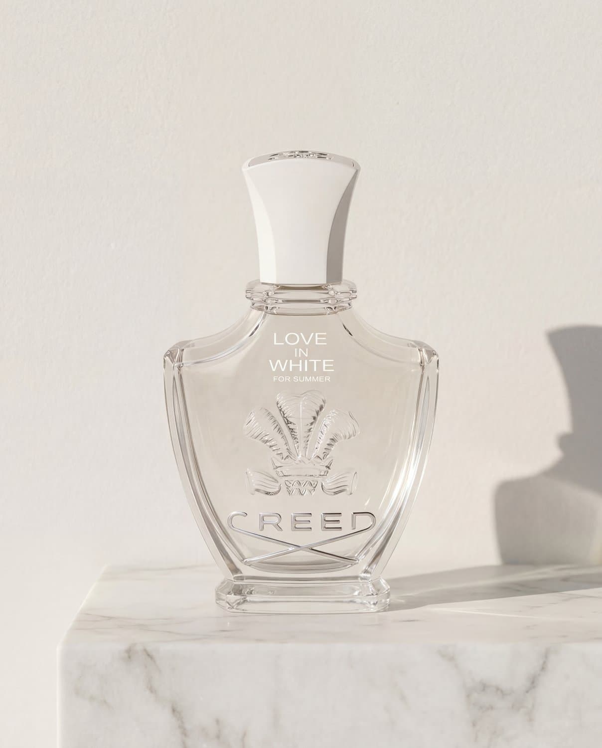 Love in White for Summer by Creed - Marble Product Shot January 2026 Fragrance