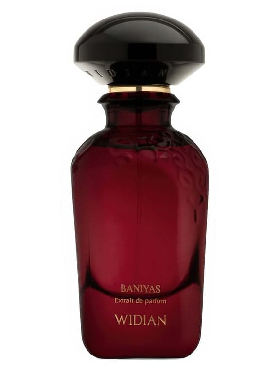 WIDIAN Baniyas perfume bottle – blurred decorative background