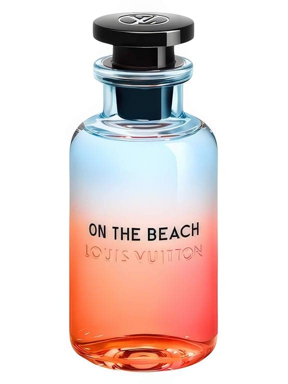 Louis Vuitton On The Beach perfume bottle – blurred decorative background