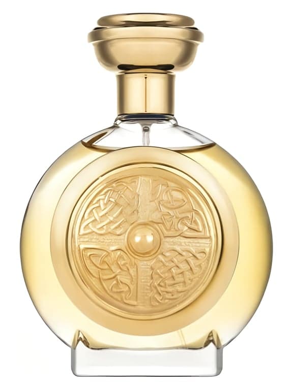 Boadicea The Victorious Lannosea perfume bottle – blurred decorative background