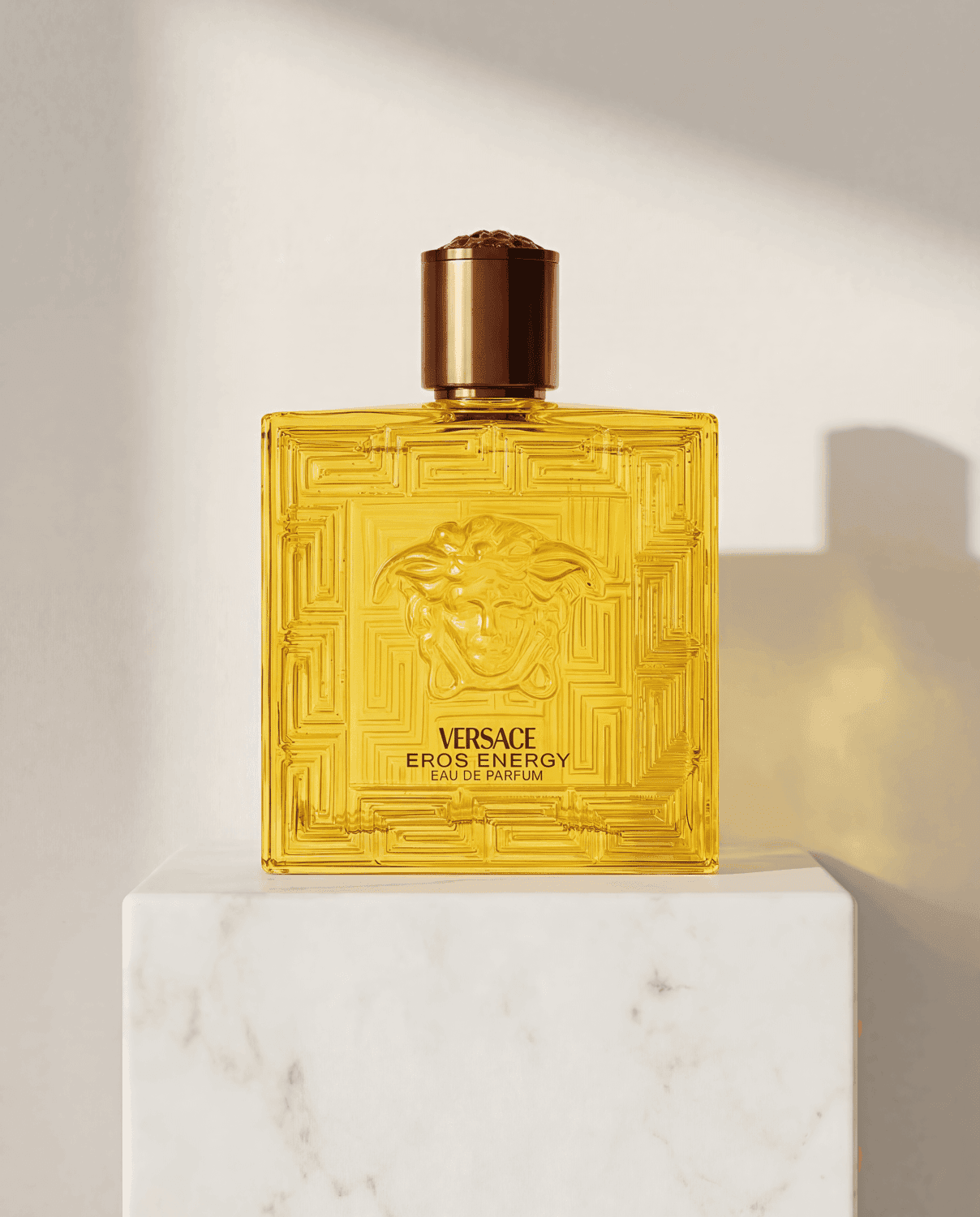 Eros Energy by Versace - Marble Product Shot January 2026 Fragrance
