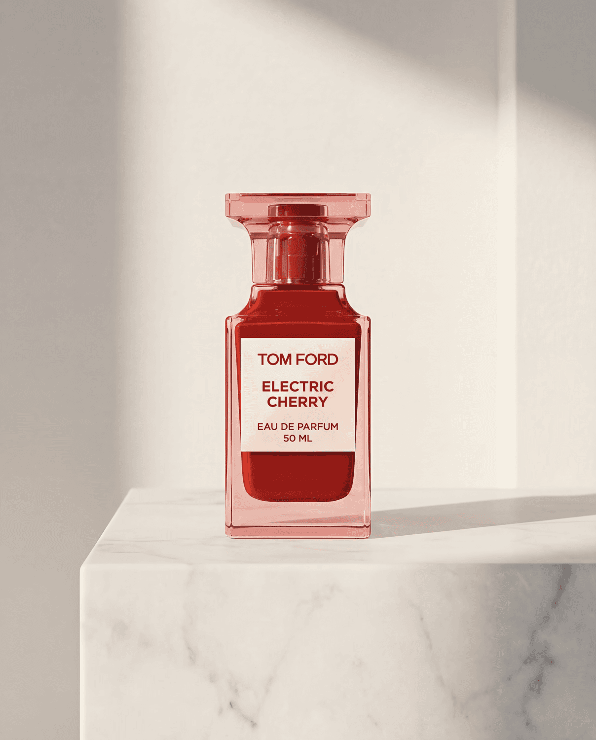Electric Cherry by Tom Ford - Marble Product Shot January 2026 Fragrance