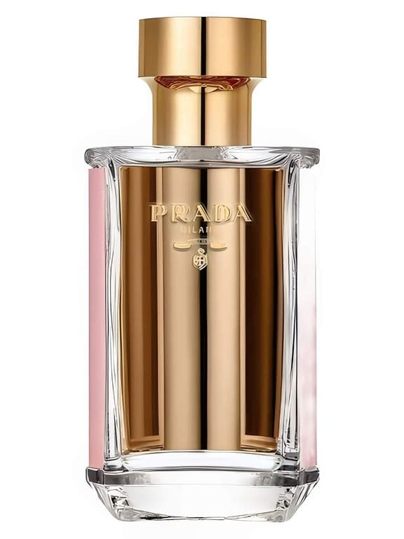 Prada Prada La Femme L'Eau perfume bottle – blurred decorative background