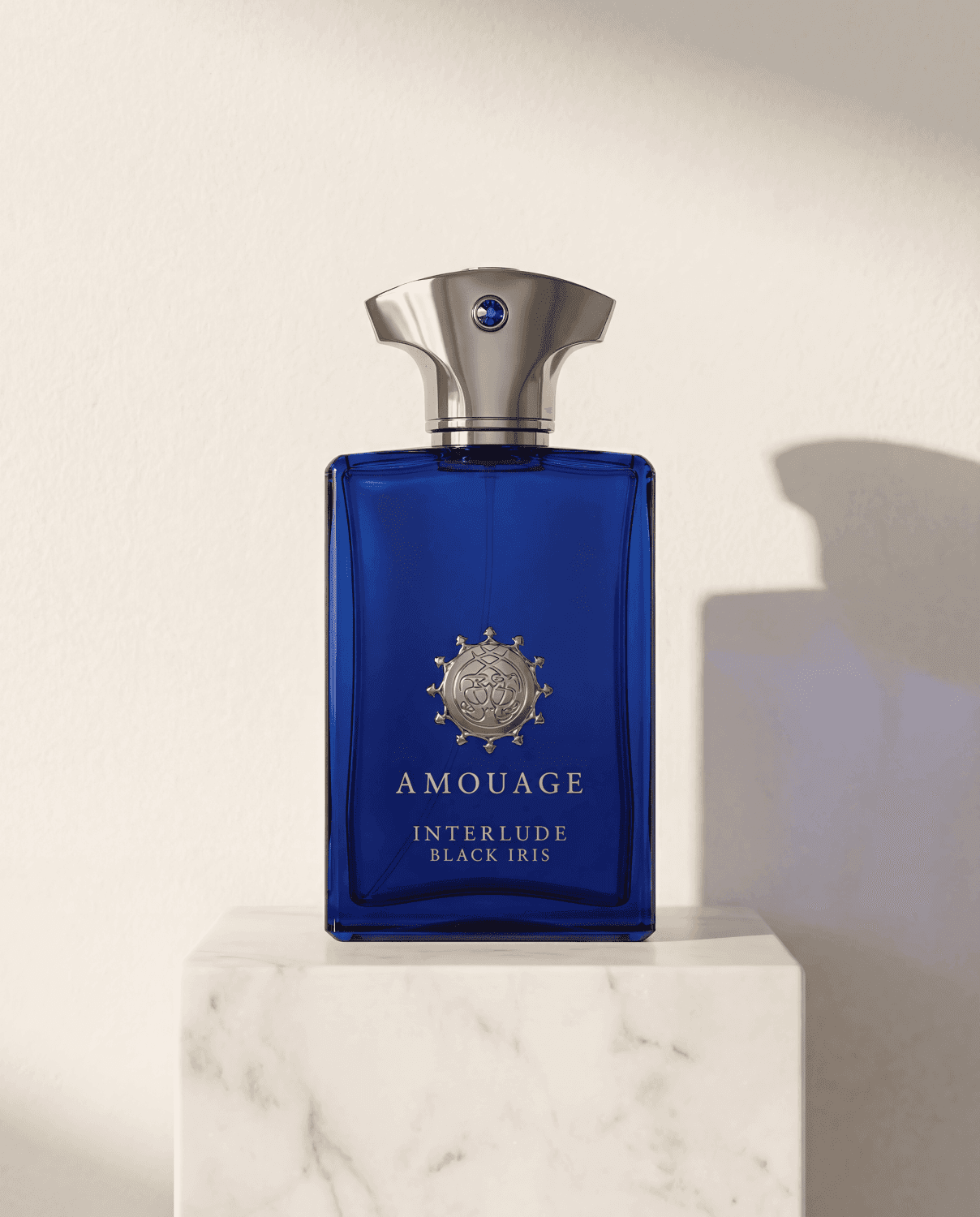 Interlude Black Iris by Amouage - Marble Product Shot January 2026 Fragrance