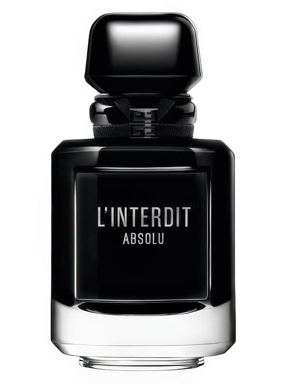 Givenchy L'Interdit Absolu perfume bottle – blurred decorative background