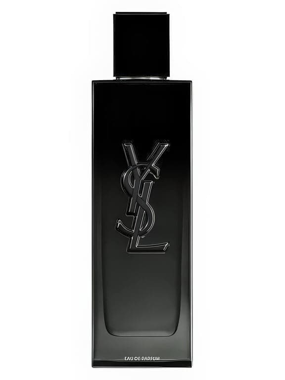Yves Saint Laurent MYSLF Eau de Parfum perfume bottle – blurred decorative background