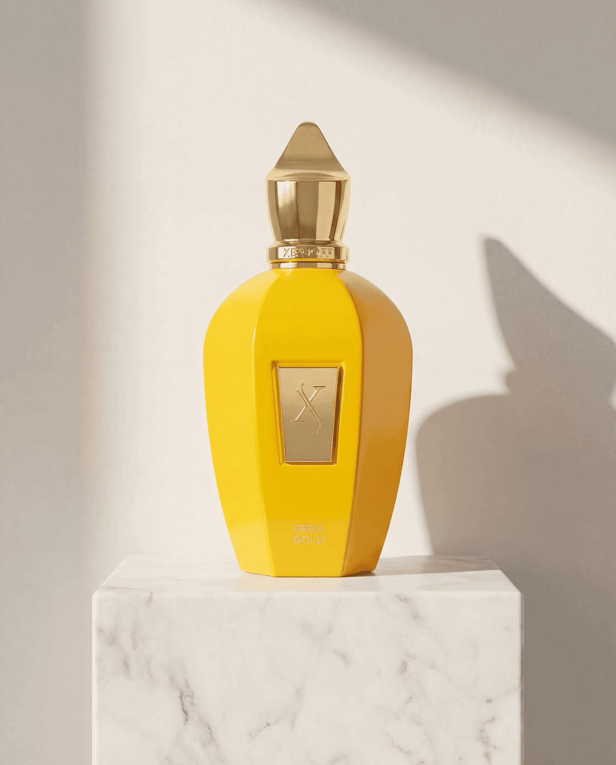 Erba Gold by Xerjoff - Marble Product Shot January 2026 Fragrance