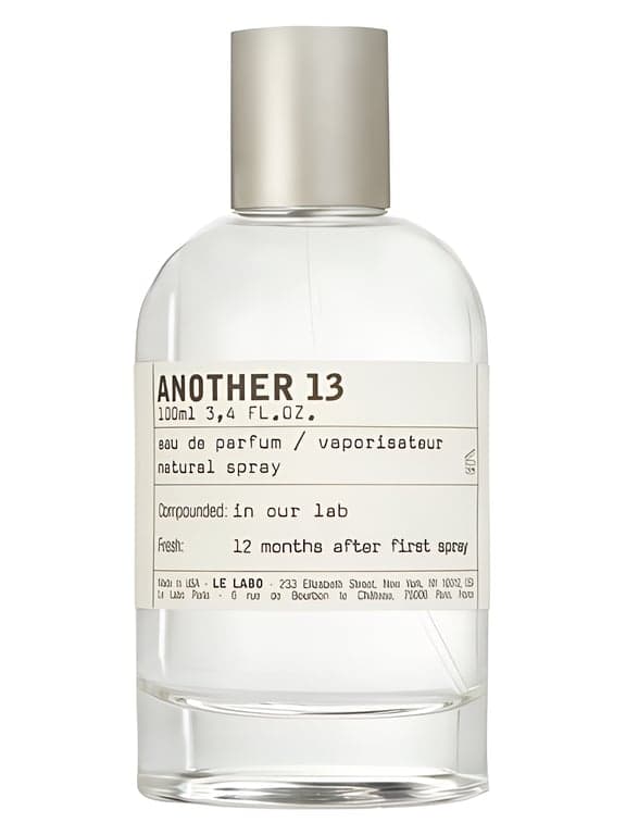 Le Labo Another 13 perfume bottle – blurred decorative background