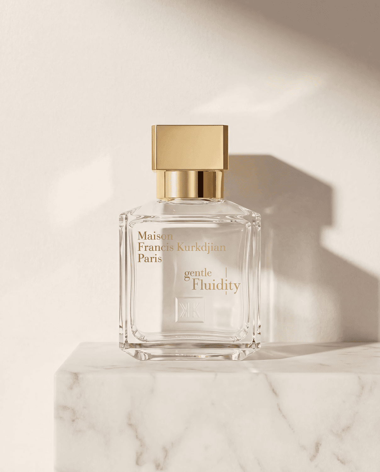Gentle Fluidity Gold by Maison Francis Kurkdjian - Marble Product Shot January 2026 Fragrance