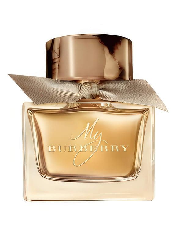 Burberry My Burberry perfume bottle – blurred decorative background