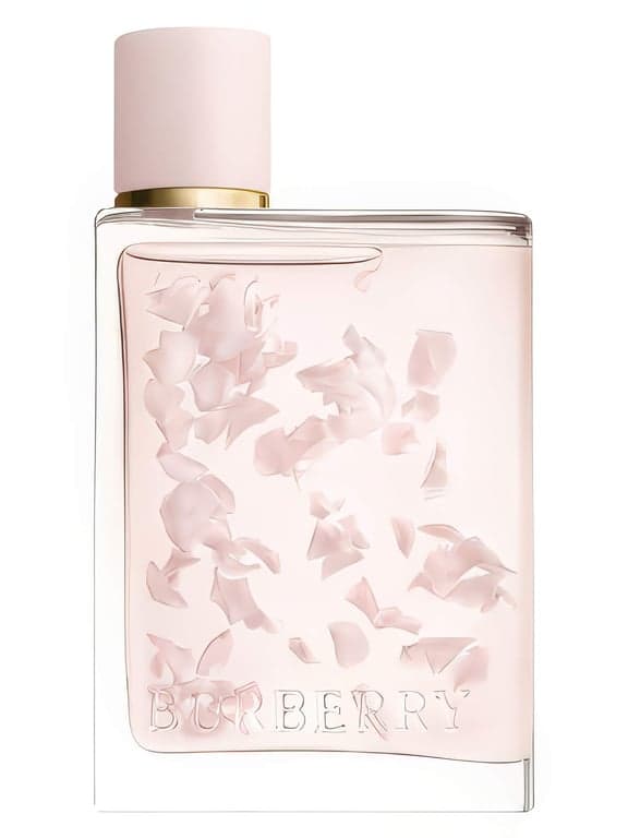 Burberry Burberry Her Petals perfume bottle – blurred decorative background