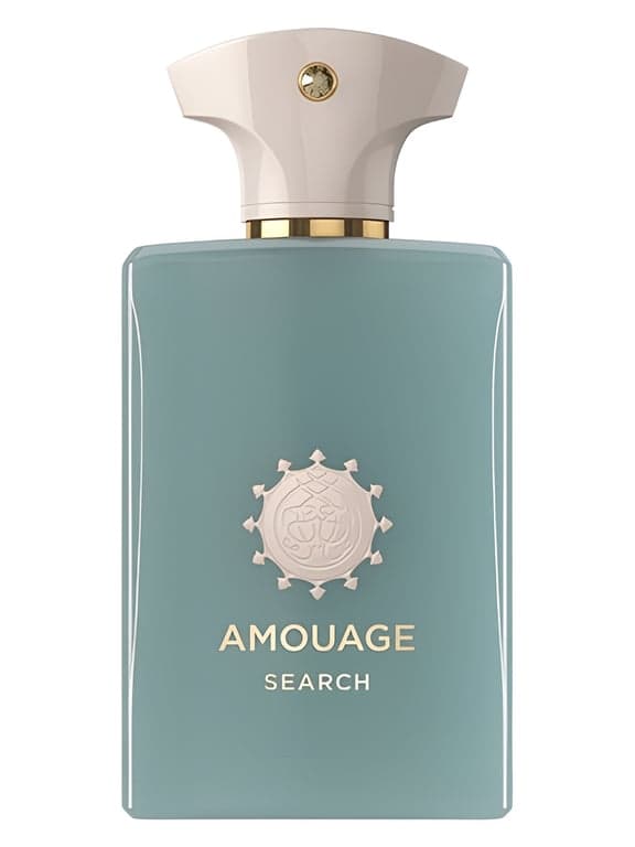 Amouage Search perfume bottle - luxury fragrance