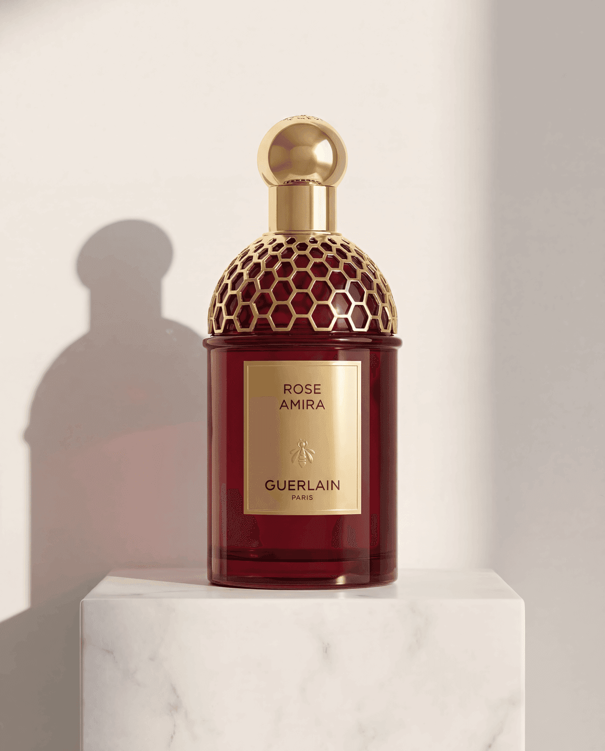 Rose Amira by Guerlain - Marble Product Shot January 2026 Fragrance