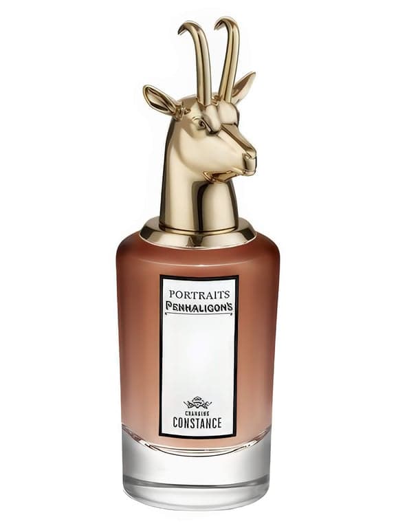 Penhaligon's Changing Constance perfume bottle – blurred decorative background
