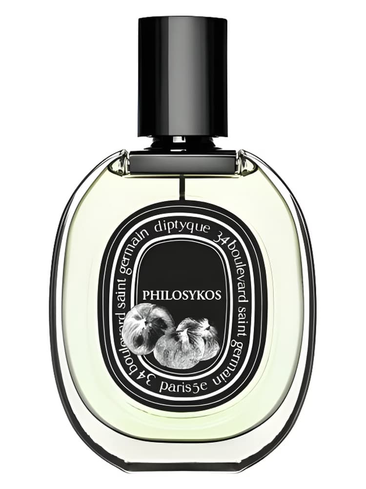 Diptyque Philosykos perfume bottle – blurred decorative background