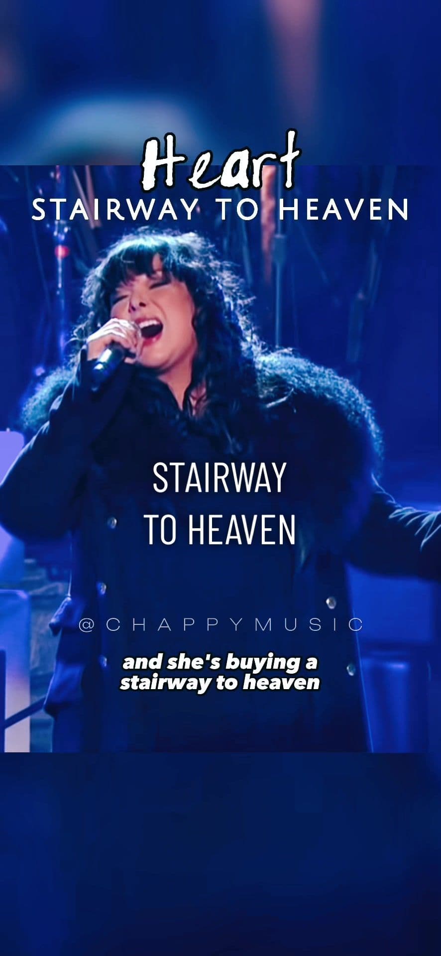 Replying to @lisa_mrsbonjovi Arguably the best rock song of all time sung by arguably the best female rock singer of all time in front of the original artists who are arguably the greatest rock band of all time, in front of a who’s who in the crowd at The Kennedy Centre. This is the best cover of all time imo. Fight me. “Stairway to Heaven” by Heart and Jason Bonham. #theheartband #heartband #ledzeppelin #jasonbonham #stairwaytoheaven #nancywilson #annwilson #kennedycenter  #chappymtv #lyricsvideo VC before lyrics added (Mark Pakula / YT)