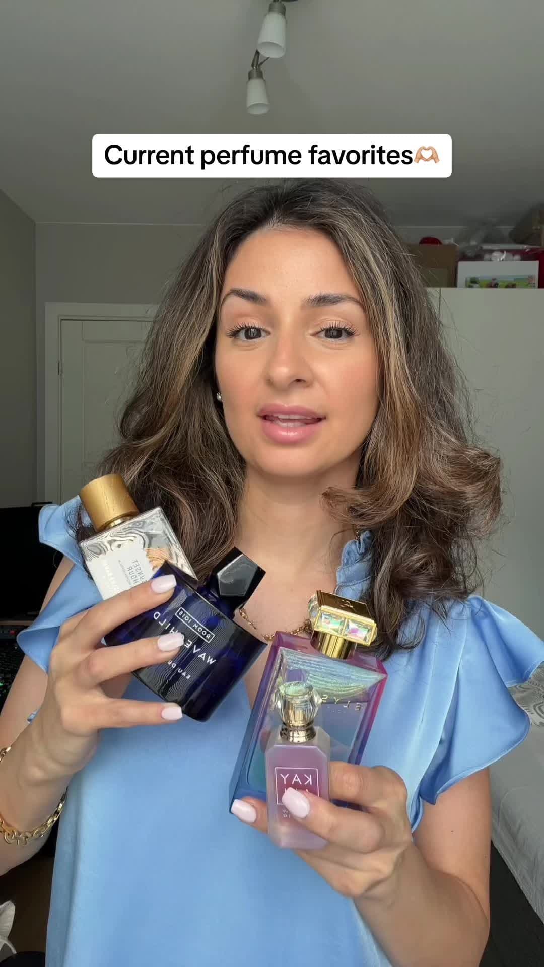 My current perfume favorites 🫶🏼 so happy I finally upgraded my sunset hour sample to a full bottle!! 🥹🤌🏼 perfect summer scent 🌅  Elysium pour femme @Roja Parfums  Sunset Hour @Goldfield & Banks Australia  Vanilla Candy rock sugar @Kayali  Wavechild - Room 1015  #perfume #favoriteperfume #perfumetok #fragrancetiktok #fragrancetok 