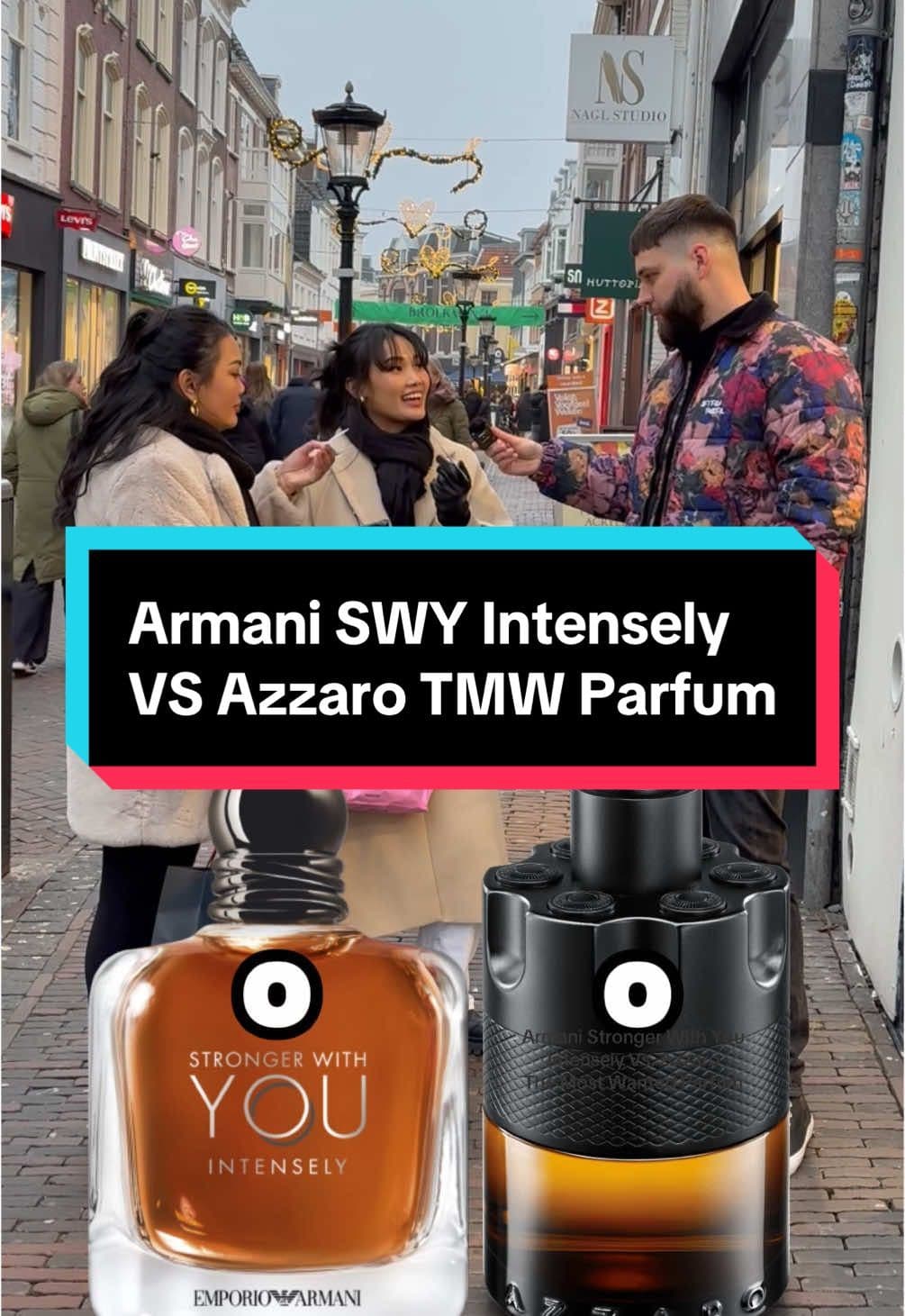 Armani Stronger With You intensely VS Azzaro The Most Wanted Parfum #perfume #fragrancetiktok #fragrance #cologne #scentsecrets #streetinterview 
