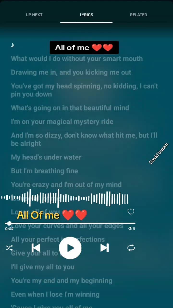 All of ma  #allofme #foryou #tiktok #lyrics #foryoupage #topsong #music #youtubemusic #spotyfimusic #fypp #sound 