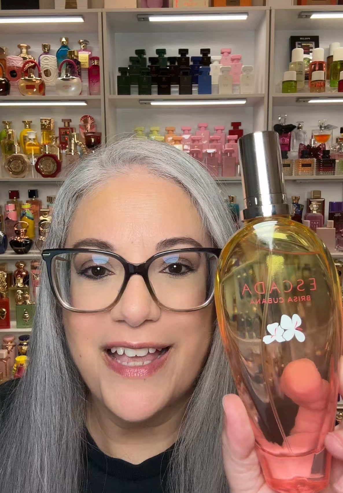 Fragrance review! Brisa Cubana (meaning Cuban breeze in Spanish) by Escada is a bright and fresh scent with lime, mojito and mint. It’s citrus and aromatic - a great pick me up perfume. #fragrancereview #perfumetok #fragrancetok #brisacubanaperfume #escadaperfumes 